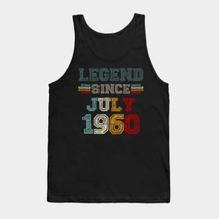 63 Years Old Legend Since July 1960 63rd Birthday Tank Top